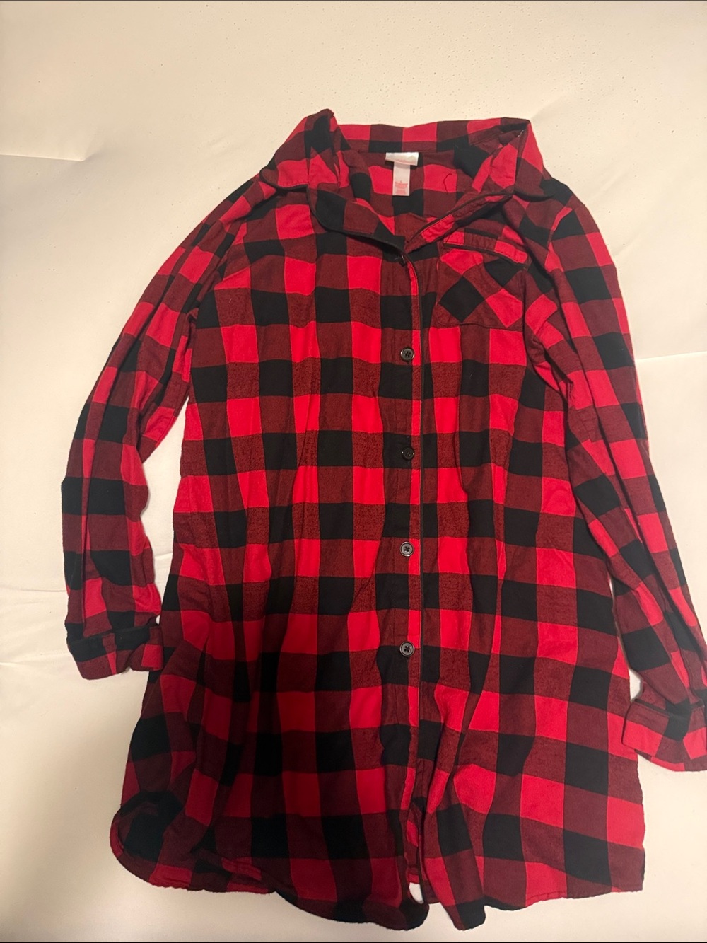 Wondershop Red & Black Buffalo Plaid Women's Pajama Shirt